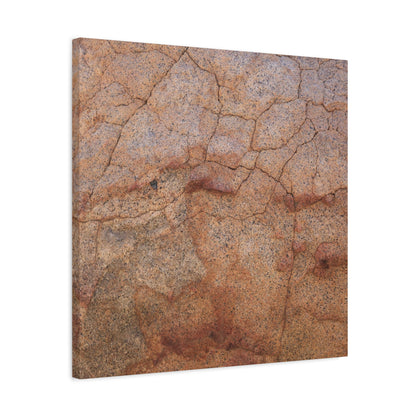 Cracked Earth's Whisper - Unique Frameless Canvas Wall Art