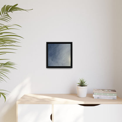 Undulating Whispers of Cerulean Stillness - Unique Stretched Canvas Wall Art