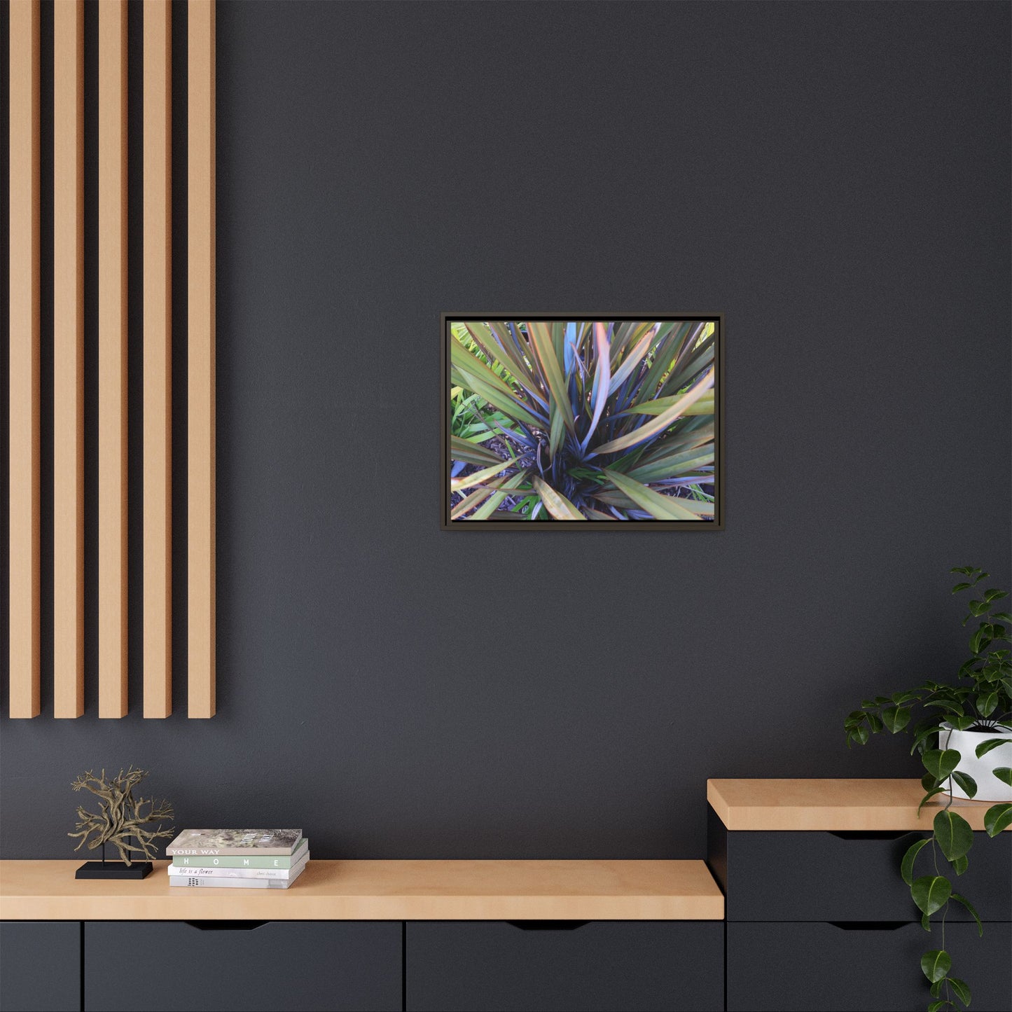 Radiant Leaves - Unique Stretched Canvas Wall Art