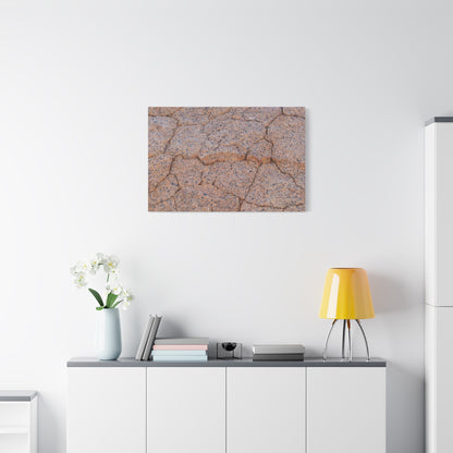 Cracked Earth's Whispers - Unique Frameless Canvas Wall Art