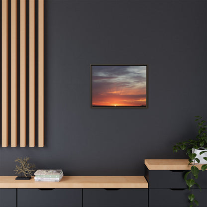 Fiery Horizon - Unique Stretched Canvas Wall Art