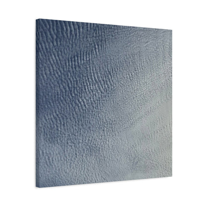Undulating Whispers of Cerulean - Unique Frameless Canvas Wall Art