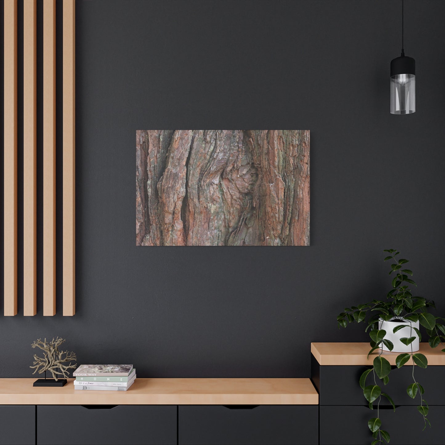 Rustic Embrace - Unique Frameless Canvas Wall Art