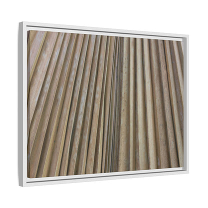 Wooden Whispers - Unique Stretched Canvas Wall Art