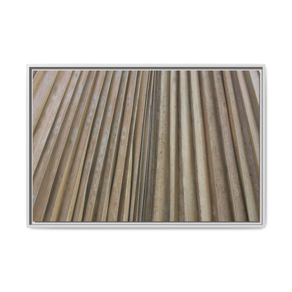 Wooden Whispers - Unique Stretched Canvas Wall Art