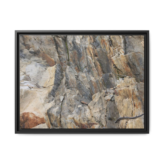 Stone's Silent Symphony - Unique Stretched Canvas Wall Art