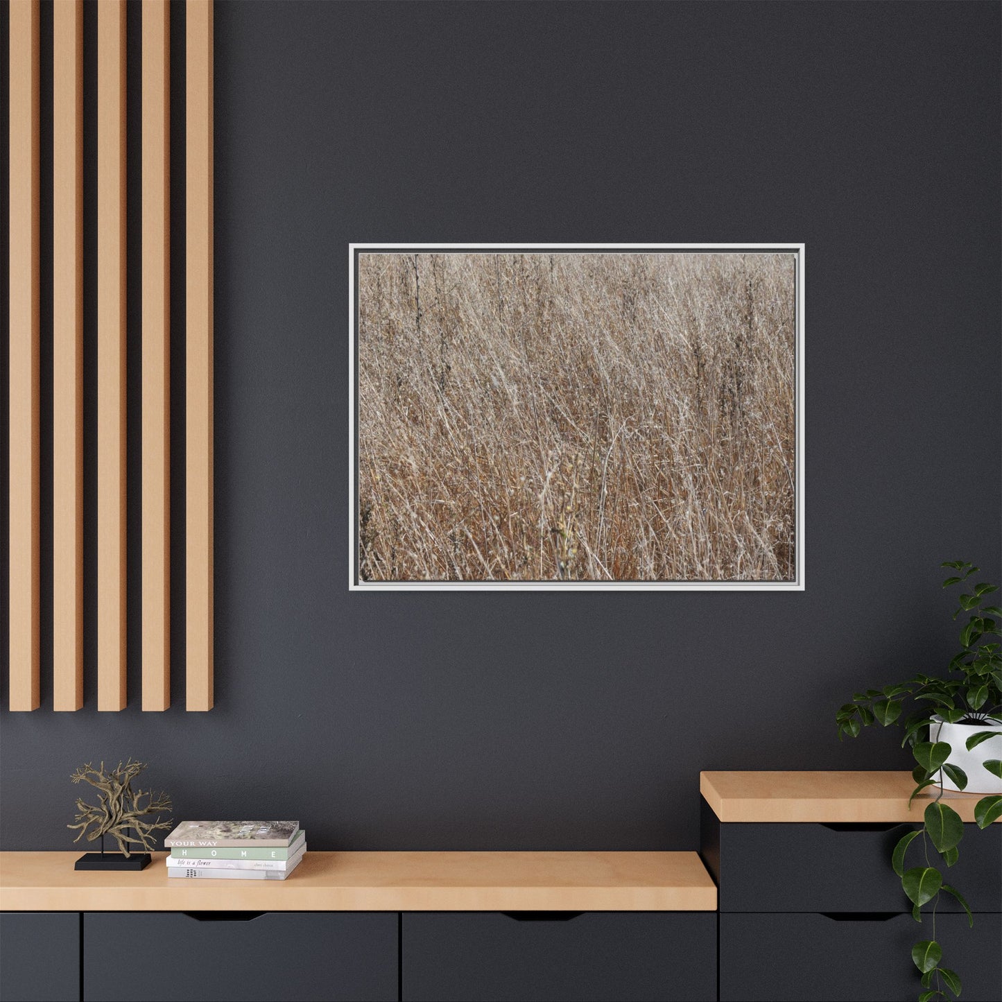 Dry Grass Symphony - Unique Stretched Canvas Wall Art - Art By Earth