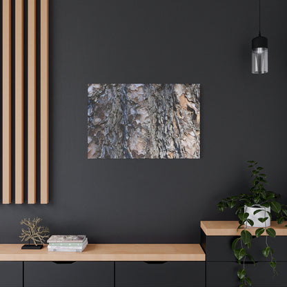 Bark's Rugged Symphony - Unique Frameless Canvas Wall Art