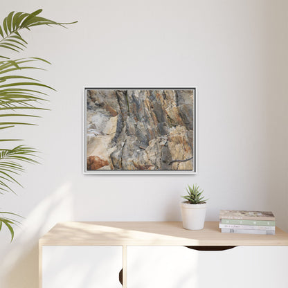 Stone's Silent Symphony - Unique Stretched Canvas Wall Art