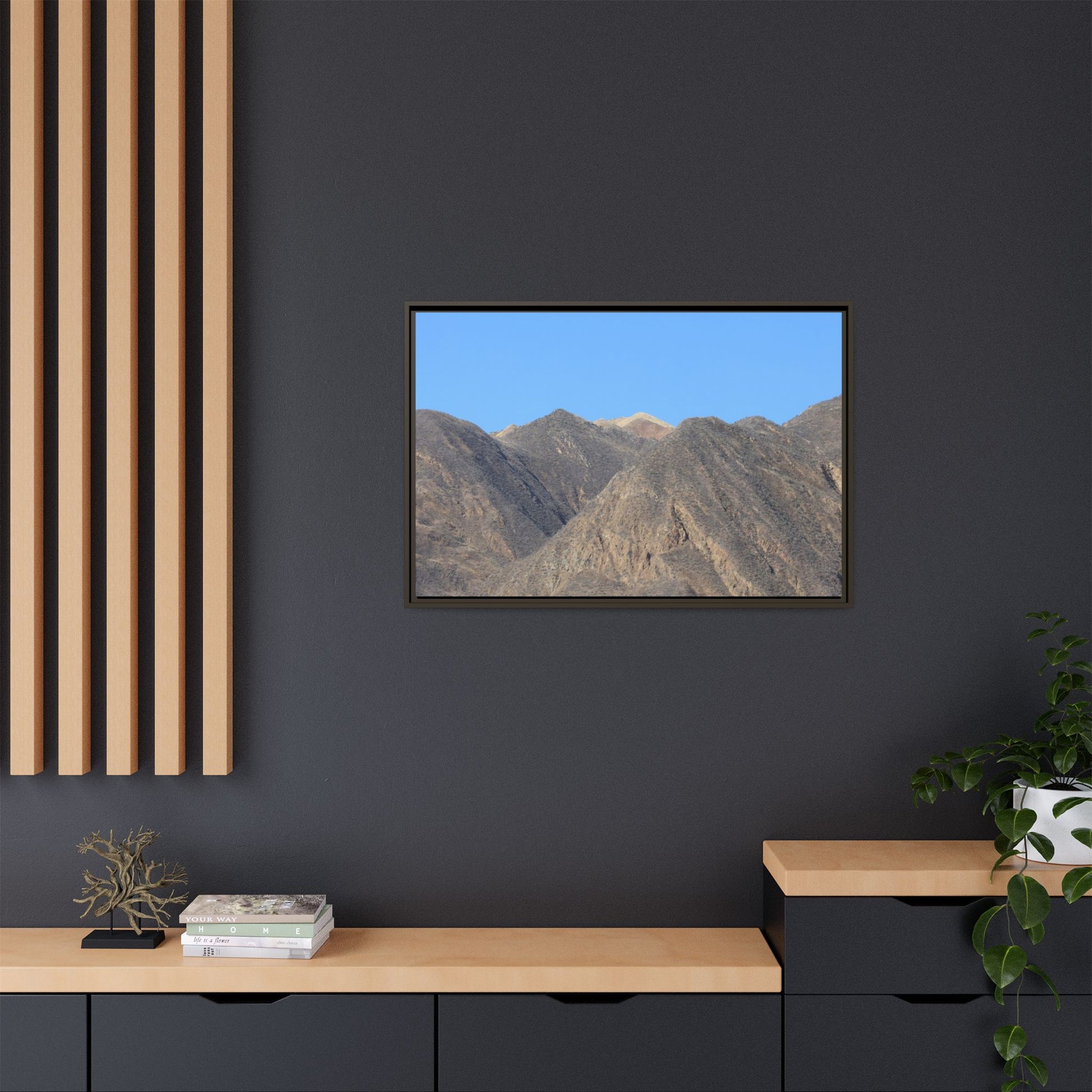 Echoes of Barren Peaks - Unique Stretched Canvas Wall Art - Art By Earth