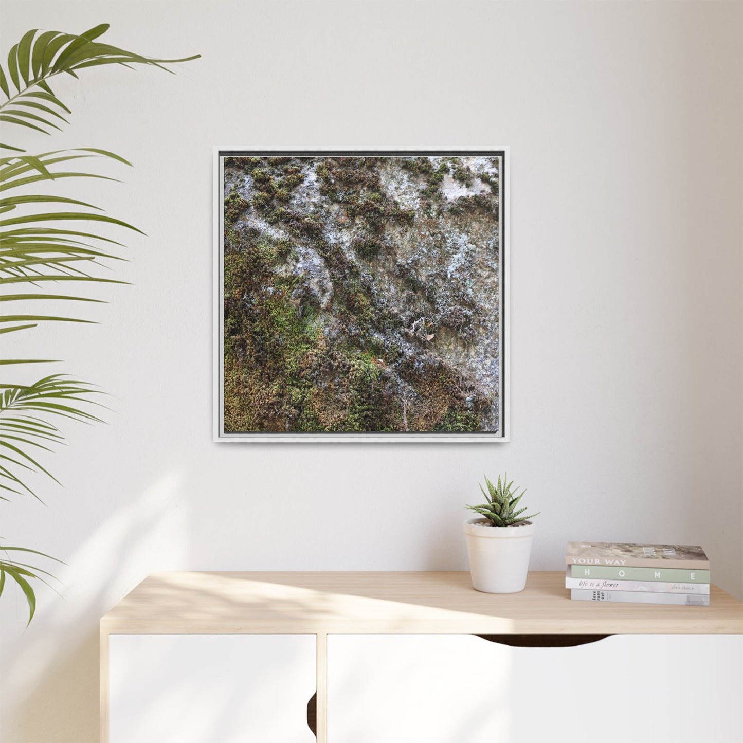Mossy Whispers - Unique Stretched Canvas Wall Art