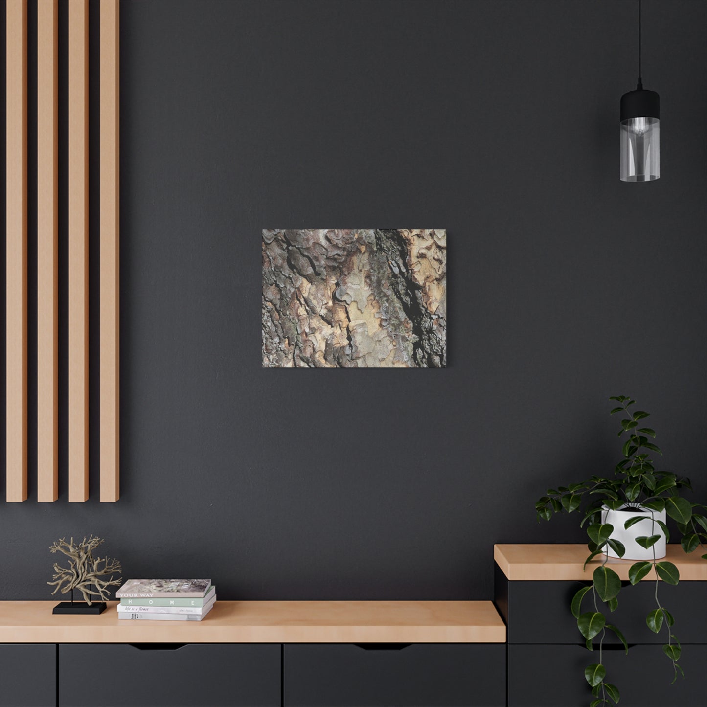 Tree Bark Symphony - Unique Frameless Canvas Wall Art