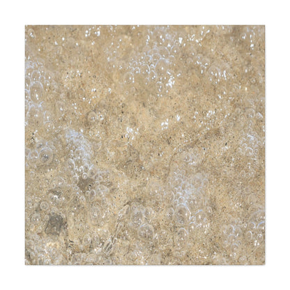 Bubbles in Sand - Unique Frameless Canvas Wall Art