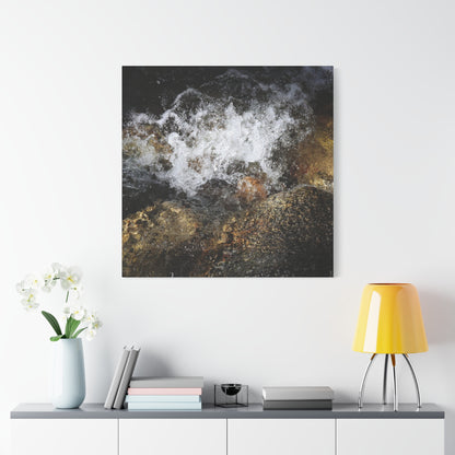 Stone and Surge - Unique Frameless Canvas Wall Art