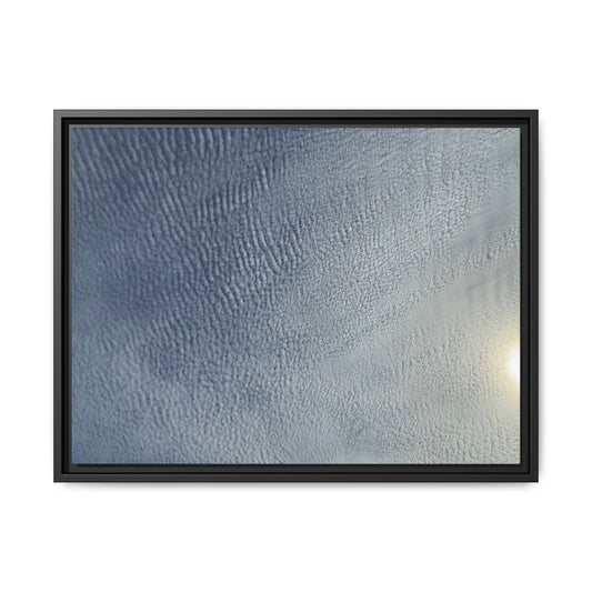 Undulating Whispers of Cerulean Stillness - Unique Stretched Canvas Wall Art