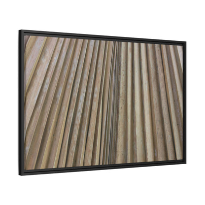 Wooden Whispers - Unique Stretched Canvas Wall Art