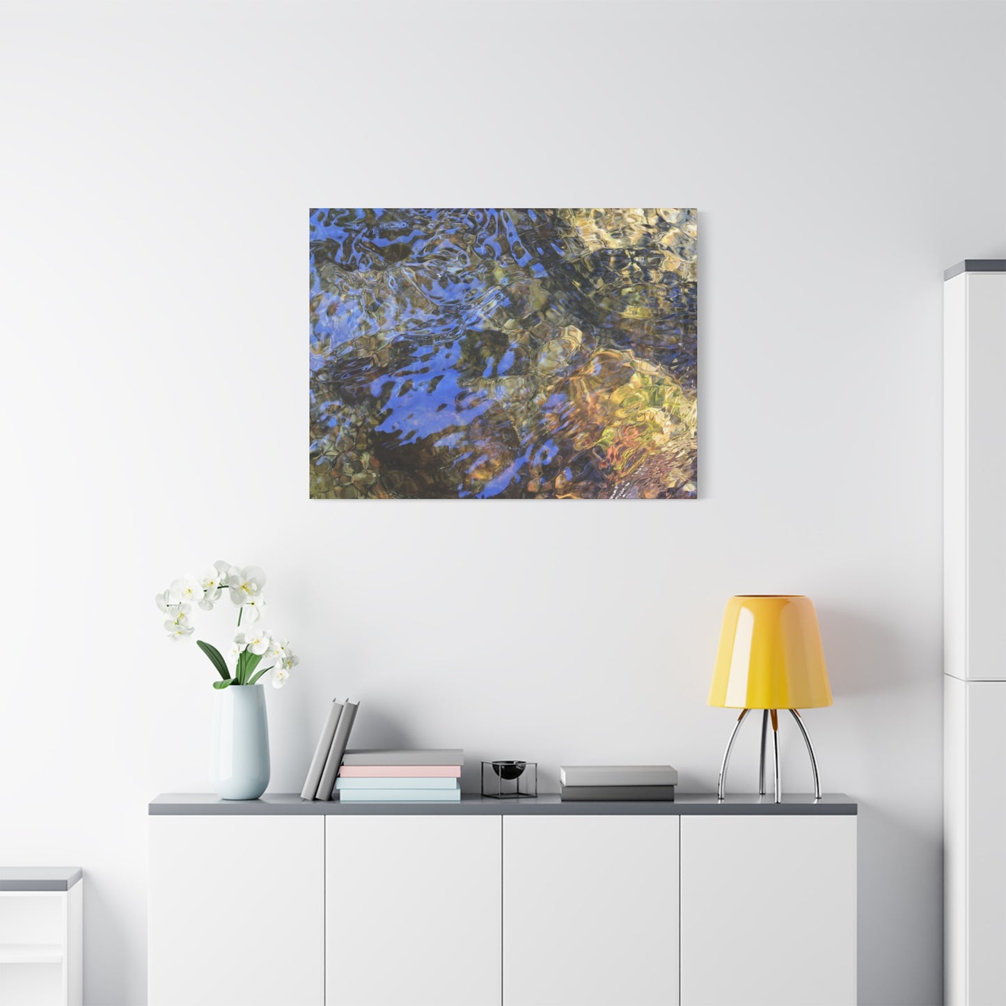Azure Fragments - Unique Frameless Canvas Wall Art