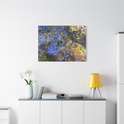 Azure Fragments - Unique Frameless Canvas Wall Art