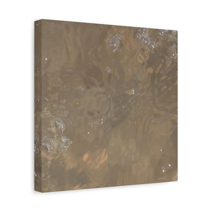 Echoes of Liquid Gold - Unique Frameless Canvas Wall Art