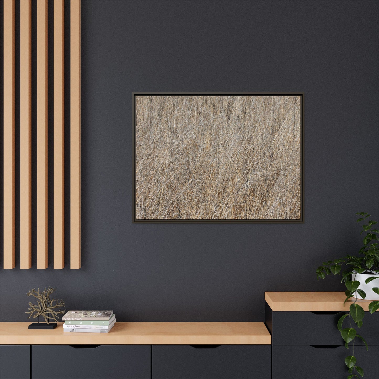 Dry Straw Symphony - Unique Stretched Canvas Wall Art - Art By Earth