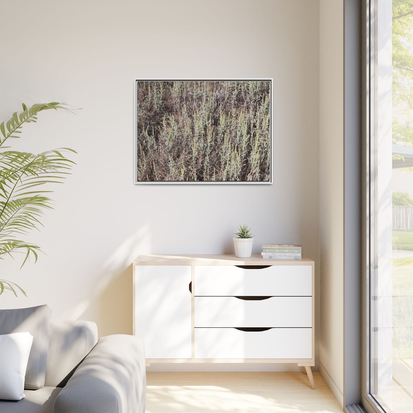 Sage Fields Forever - Unique Stretched Canvas Wall Art - Art By Earth