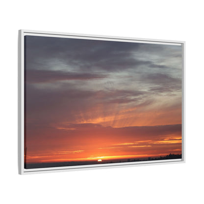 Fiery Horizon - Unique Stretched Canvas Wall Art