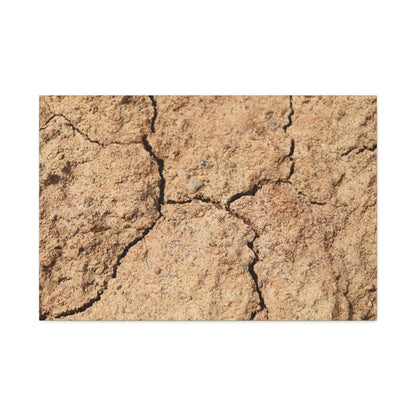 Cracked Earth's Lament - Unique Frameless Canvas Wall Art