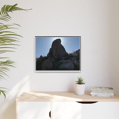 Boulder Silhouette - Unique Stretched Canvas Wall Art