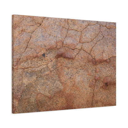 Cracked Earth's Whisper - Unique Frameless Canvas Wall Art