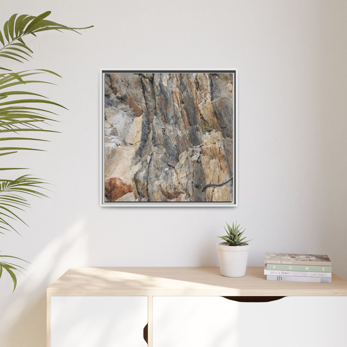 Stone's Silent Symphony - Unique Stretched Canvas Wall Art