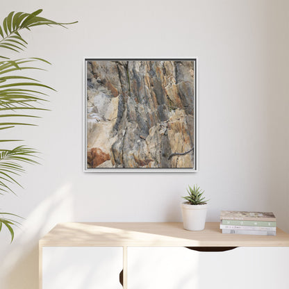 Stone's Silent Symphony - Unique Stretched Canvas Wall Art