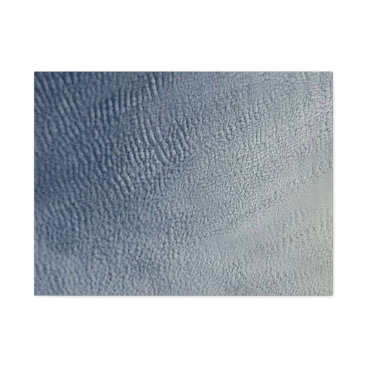 Undulating Whispers of Cerulean - Unique Frameless Canvas Wall Art