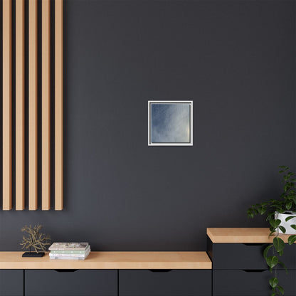 Undulating Whispers of Cerulean Stillness - Unique Stretched Canvas Wall Art