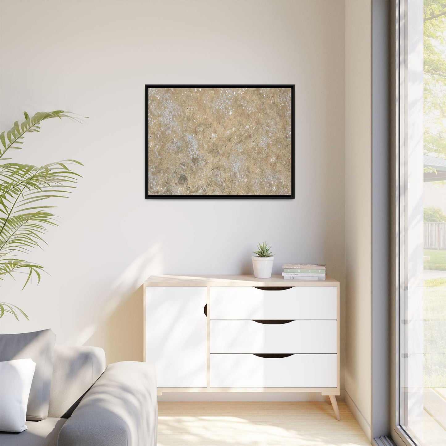Bubbling Sand - Unique Stretched Canvas Wall Art