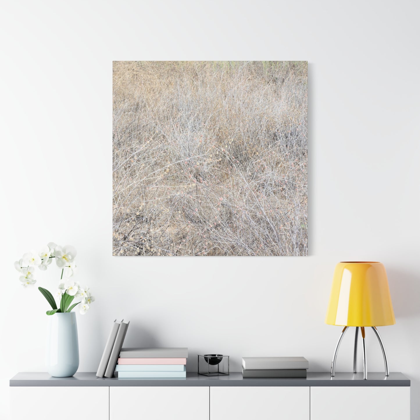 Tangled Whispers of Autumn's Fading Breath - Unique Frameless Canvas Wall Art - Art By Earth