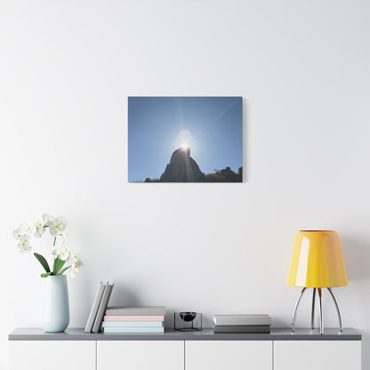Sunburst Over Stone - Unique Frameless Canvas Wall Art
