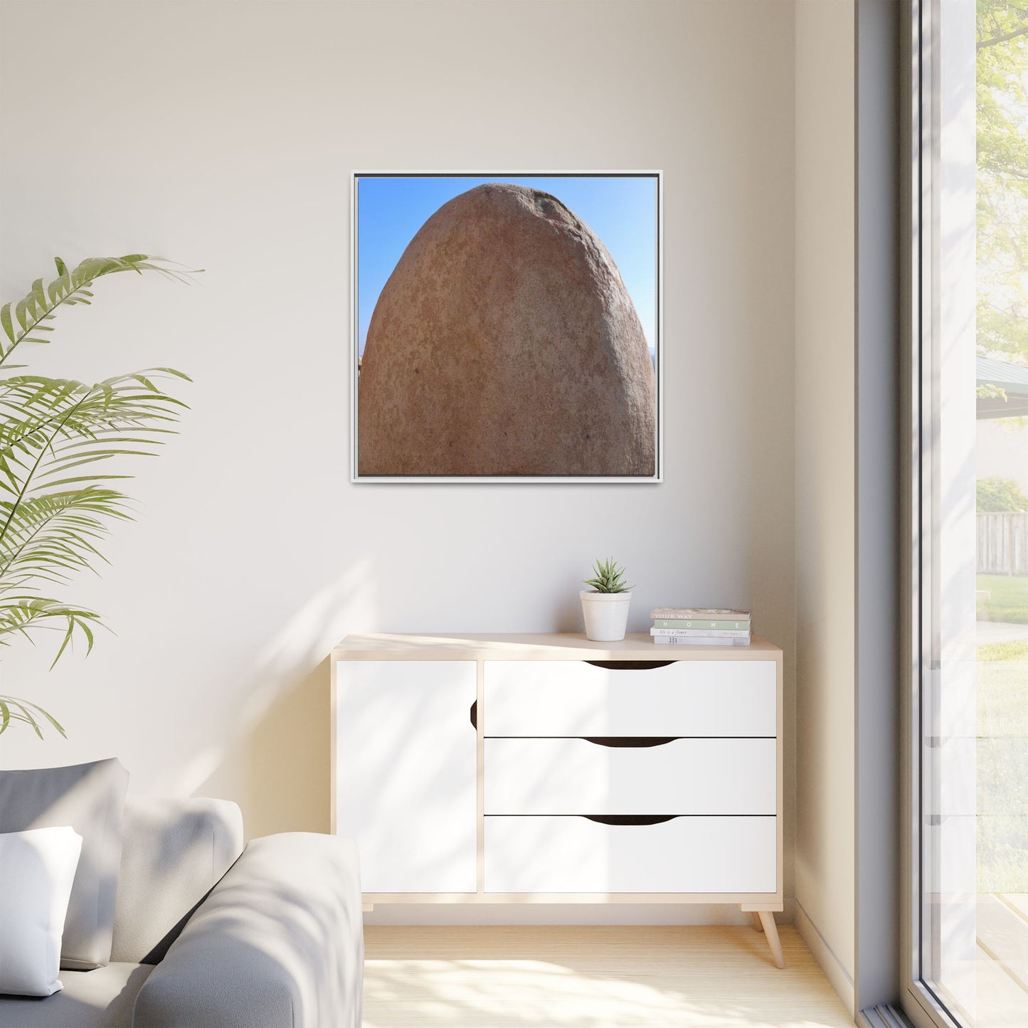 Stone Sphere - Unique Stretched Canvas Wall Art