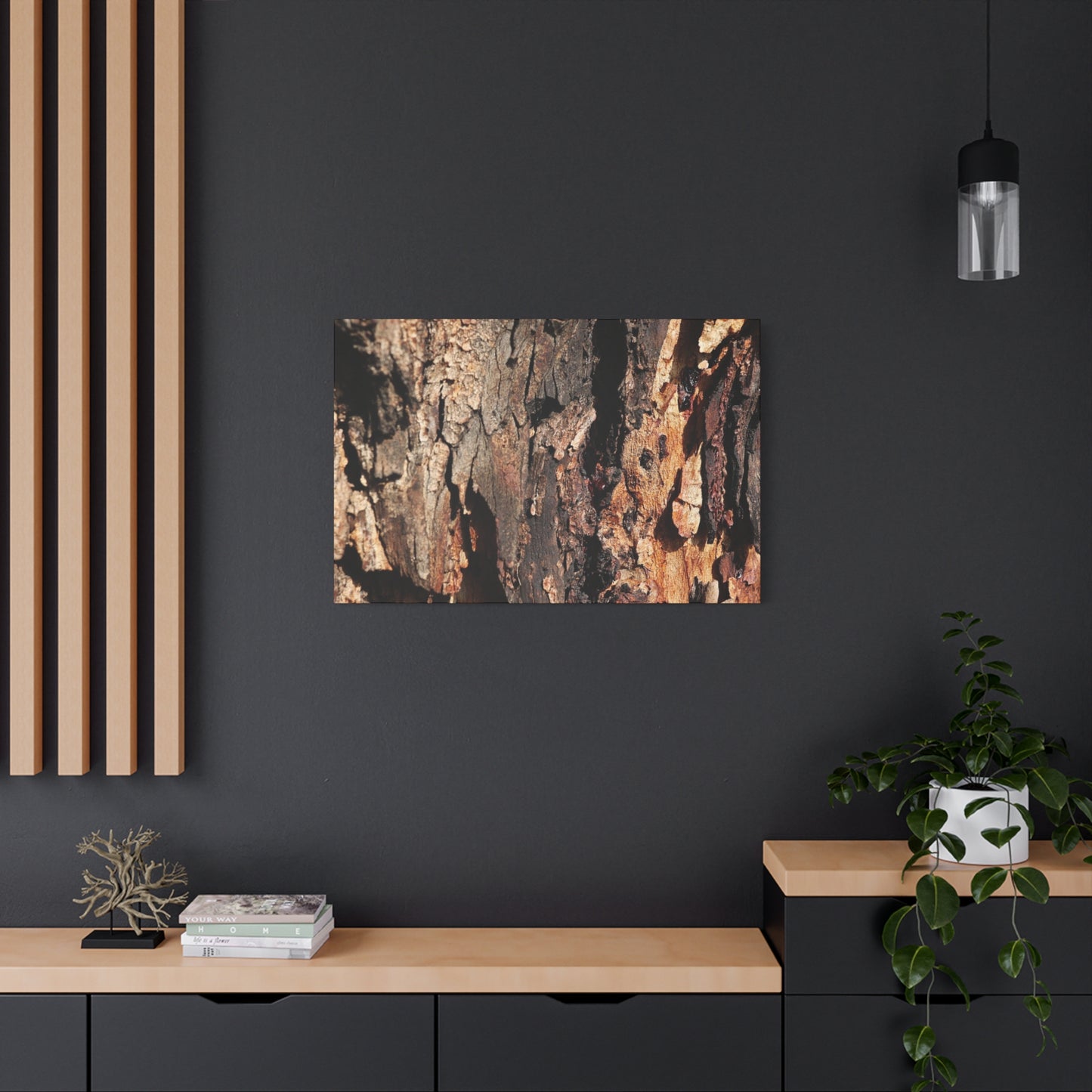 Wooden Terrain - Unique Frameless Canvas Wall Art