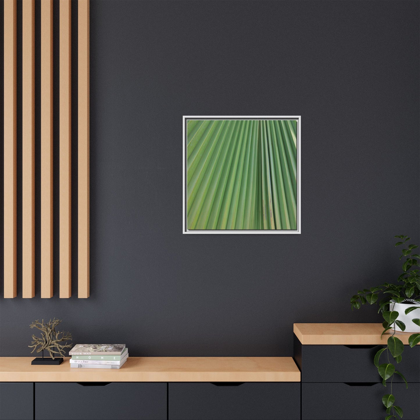 Emerald Rays - Unique Stretched Canvas Wall Art