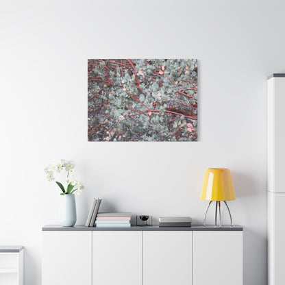 Whispers of Silver and Rust - Unique Frameless Canvas Wall Art