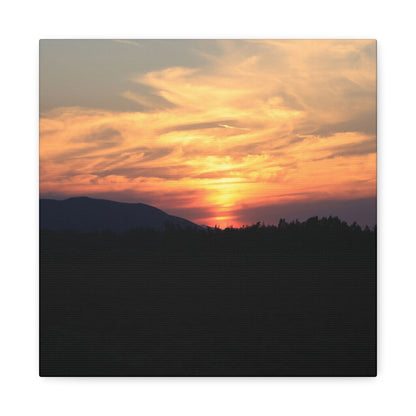Mountain Twilight - Unique Frameless Canvas Wall Art