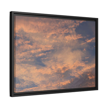 Sunset's Ethereal Canvas - Unique Stretched Canvas Wall Art