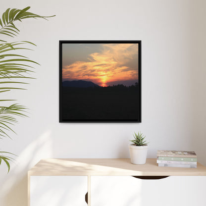 Gilded Horizon - Unique Stretched Canvas Wall Art