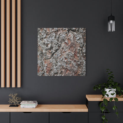 Textured Whispers of Bark - Unique Frameless Canvas Wall Art