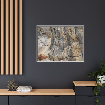 Stone's Silent Symphony - Unique Stretched Canvas Wall Art