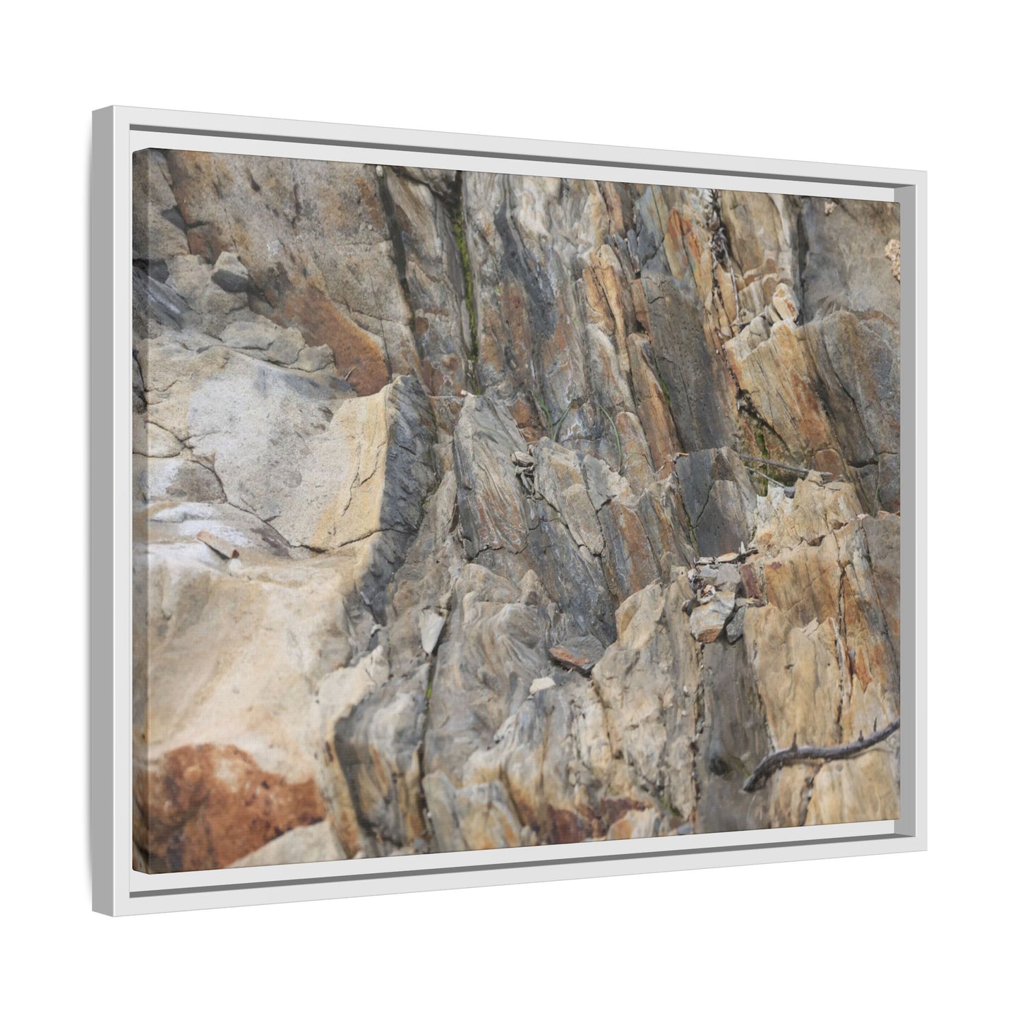 Stone's Silent Symphony - Unique Stretched Canvas Wall Art