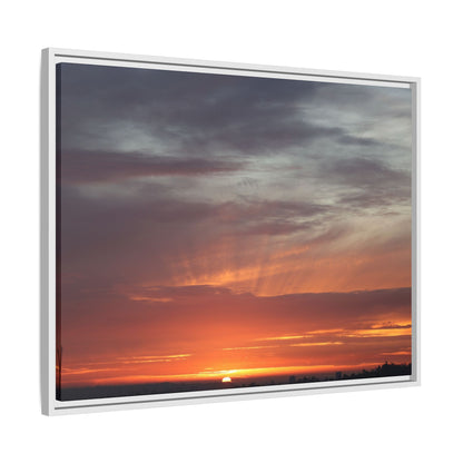 Fiery Horizon - Unique Stretched Canvas Wall Art