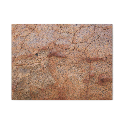 Cracked Earth's Whisper - Unique Frameless Canvas Wall Art