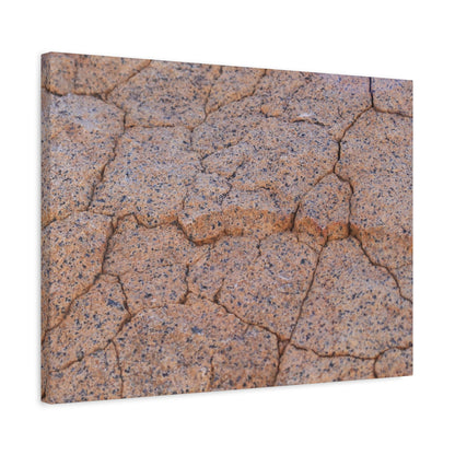 Cracked Earth's Whispers - Unique Frameless Canvas Wall Art