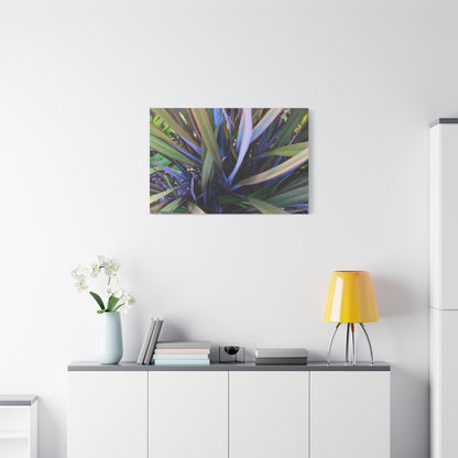 Twisted Blades of Verdant Symphony - Unique Frameless Canvas Wall Art